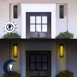 Miranda 5.13" Modern Industrial Iron/Glass Seeded Glass with Dusk-to-Dawn Sensor Integrated LED Outdoor Sconce - JONATHAN Y