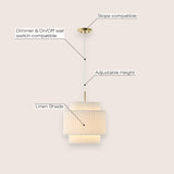 Boden 14.5" 1-Light Vintage Mid-Century Iron LED Pendant with Pleated Shade - JONATHAN Y