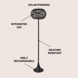 Jaemin 58" Modern Coastal Faux Rattan Integrated Indoor/Outdoor LED Solar Powered Floor Lamp