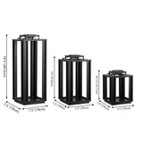 Leland Modern Industrial Integrated Indoor/Outdoor LED Solar Powered Lanterns