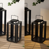 Leland Modern Industrial Integrated Indoor/Outdoor LED Solar Powered Lanterns