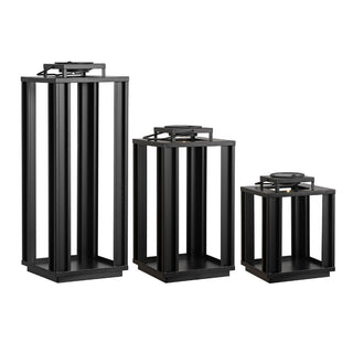 Leland Modern Industrial Integrated Indoor/Outdoor LED Solar Powered Lanterns