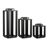 Leland Modern Industrial Integrated Indoor/Outdoor LED Solar Powered Lanterns