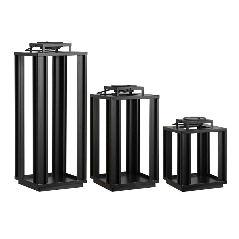 Leland Modern Industrial Integrated Indoor/Outdoor LED Solar Powered Lanterns