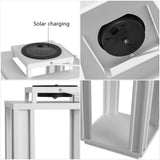Leland Modern Industrial Integrated Indoor/Outdoor LED Solar Powered Lanterns