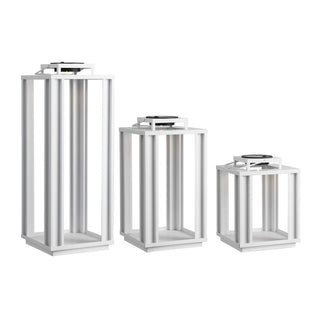 Leland Modern Industrial Integrated Indoor/Outdoor LED Solar Powered Lanterns