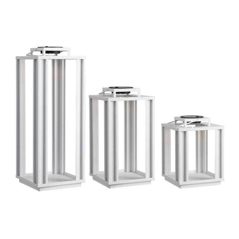 Leland Modern Industrial Integrated Indoor/Outdoor LED Solar Powered Lanterns