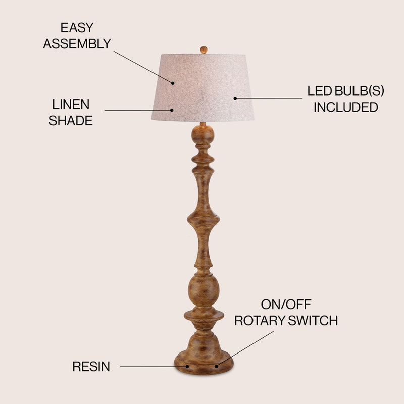 Taylor 67" Resin LED Floor Lamp