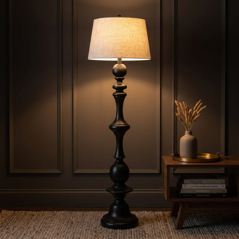 Taylor 67" Resin LED Floor Lamp Black – AI-ON