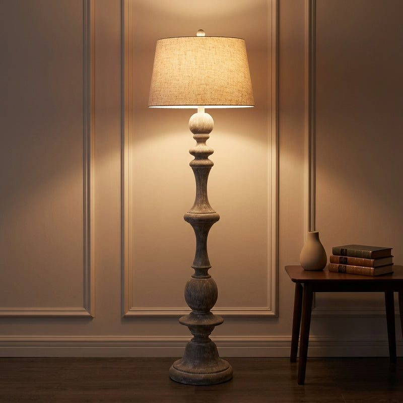Taylor 67" Resin LED Floor Lamp Gray Wash – AI-ON