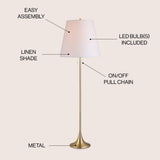Amelia 63" Metal LED Floor Lamp