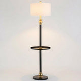 Evans 61" Metal LED Side Table Floor Lamp Black/Brass – MAIN-ROOM