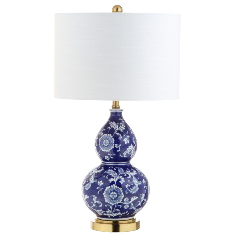 Lee 27" Ceramic Chinoiserie LED Table Lamp - JONATHAN Y