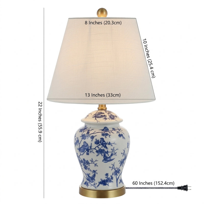 Penelope Chinoiserie Table Lamp Blue/White – DIM