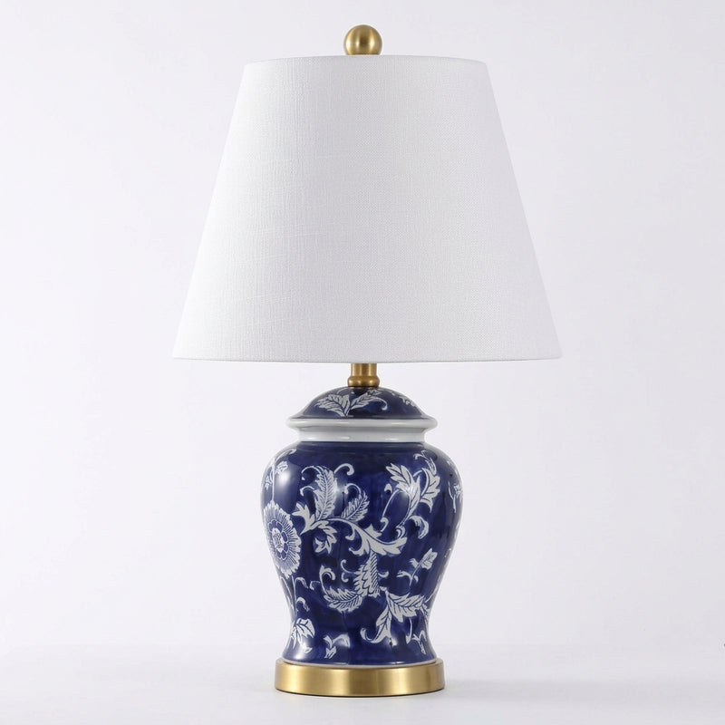 Penelope Chinoiserie Table Lamp Navy/White – OFF