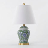 Penelope Chinoiserie Table Lamp Green/White – OFF