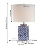 Choi 23" Chinoiserie LED Table Lamp Blue/White – DIM