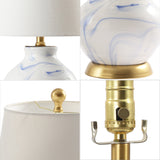 Holly 20.5" Marbleized Ceramic LED Table Lamp