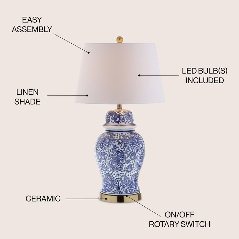 Ellis 29.5" Ceramic LED Table Lamp
