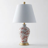 Grace 24" Floral LED Table Lamp White/Red – OFF