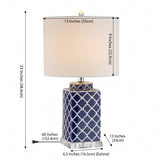 Clarke 23" Chinoiserie LED Table Lamp Blue/White – DIM