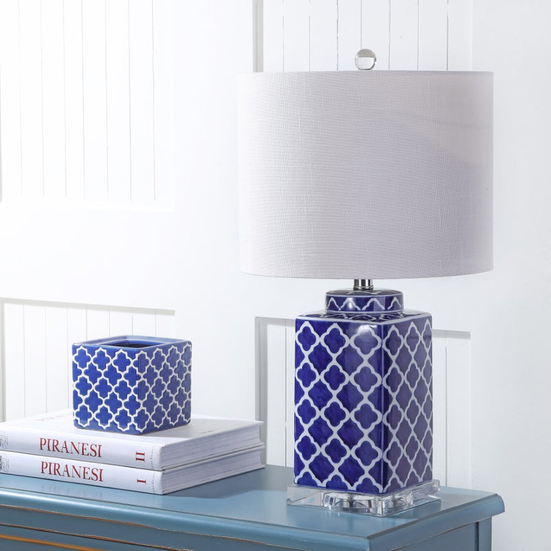 Clarke 23" Chinoiserie LED Table Lamp - JONATHAN Y