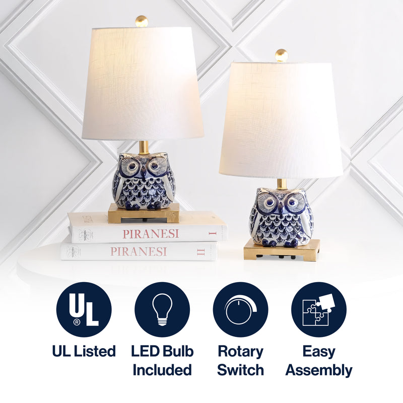 Justina 16" Ceramic Mini LED Table Lamp