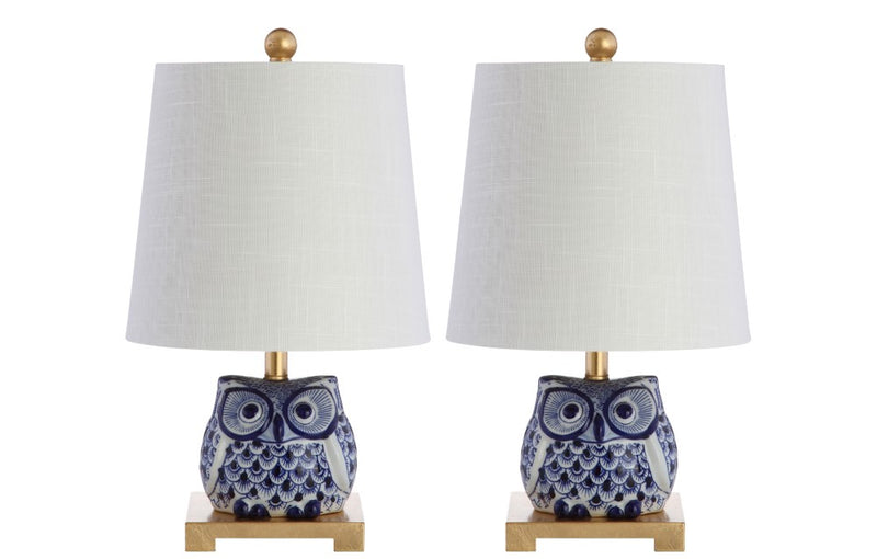 Justina 16" Ceramic Mini LED Table Lamp - JONATHAN Y
