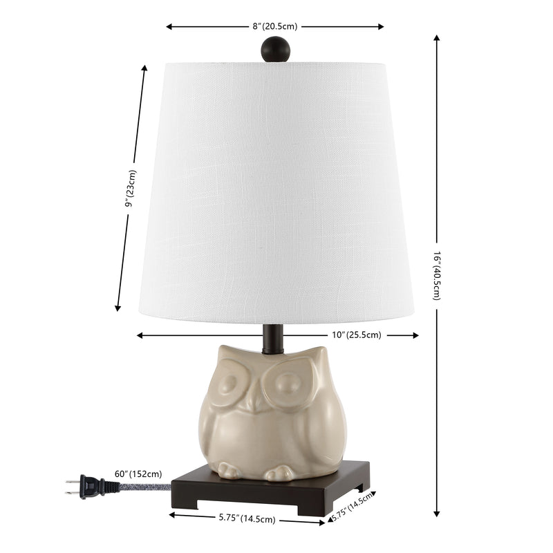 Justina 16" Ceramic Mini LED Table Lamp - JONATHAN Y