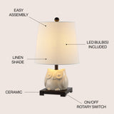 Justina 16" Ceramic Mini LED Table Lamp