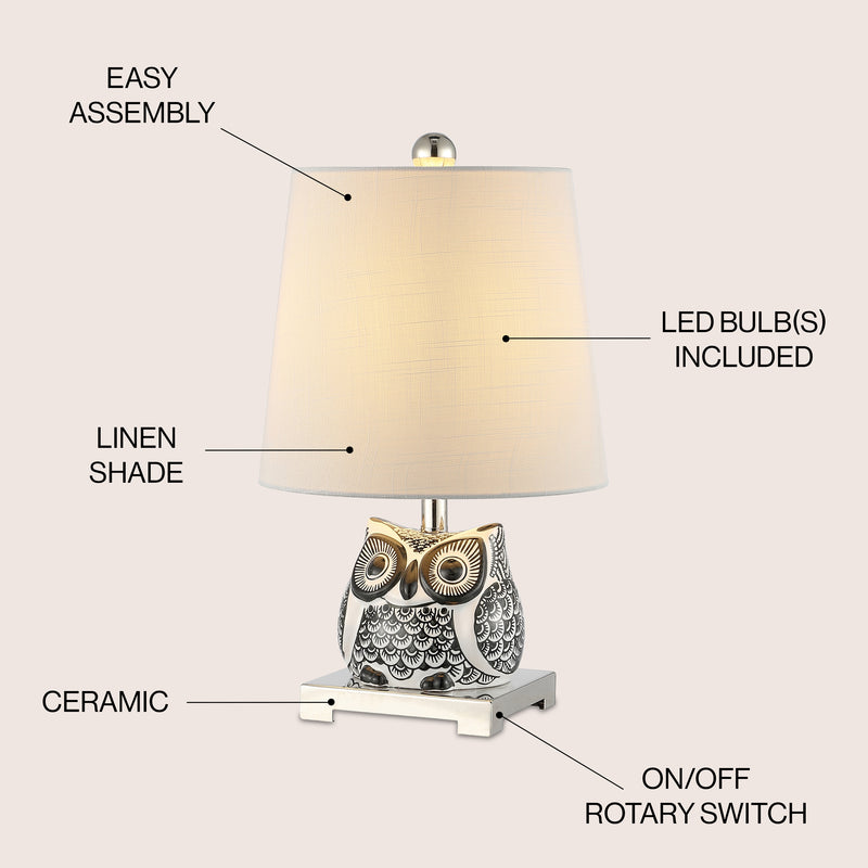 Justina 16" Ceramic Mini LED Table Lamp