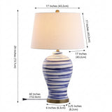 Joelie 29" Ceramic LED Table Lamp Blue/White – DIM