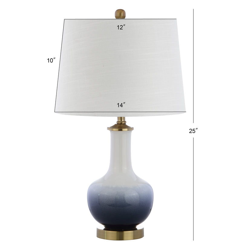 Gradient 25" Ceramic/Brass LED Table Lamp - JONATHAN Y