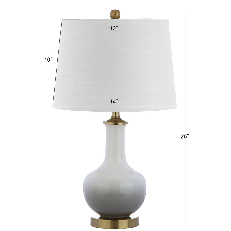 Gradient 25" Ceramic/Brass LED Table Lamp - JONATHAN Y