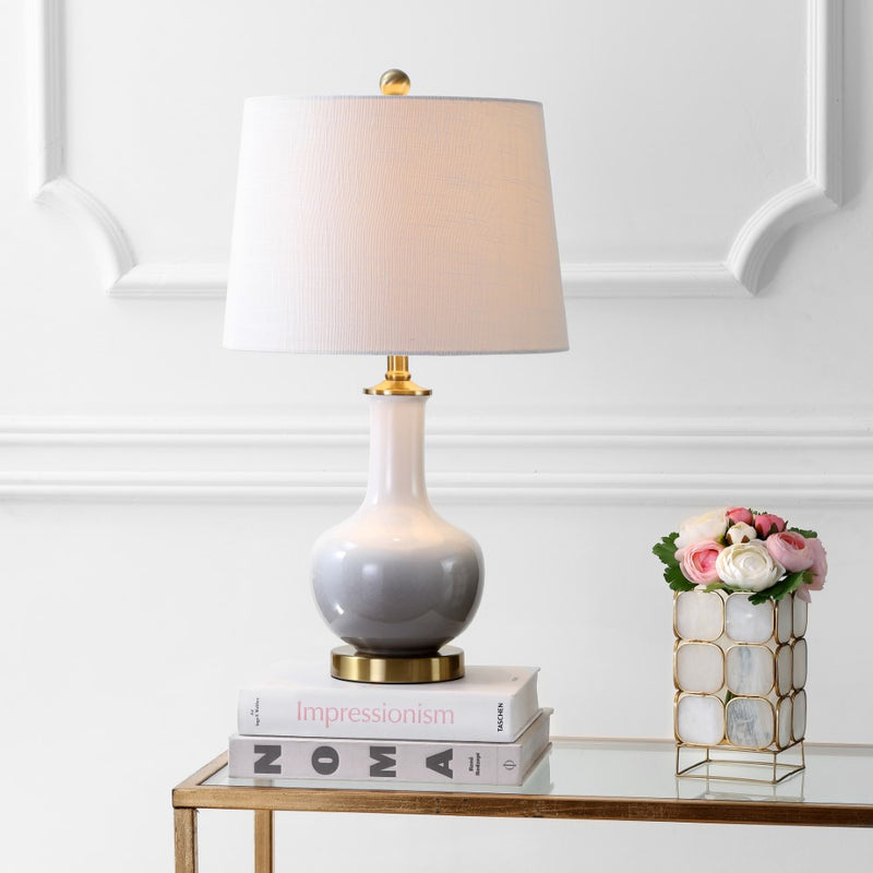Gradient 25" Ceramic/Brass LED Table Lamp - JONATHAN Y
