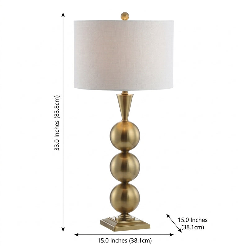 Mackenzie 33" Metal LED Table Lamp Brass – DIM