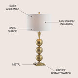 Mackenzie 33" Metal LED Table Lamp - JONATHAN Y
