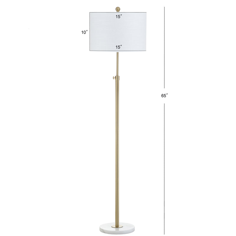 June 65" Adjustable Metal/Marble LED Floor Lamp