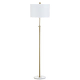 June 65" Adjustable Metal/Marble LED Floor Lamp