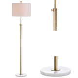 June 65" Adjustable Metal/Marble LED Floor Lamp