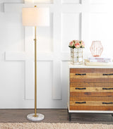 June 65" Adjustable Metal/Marble LED Floor Lamp