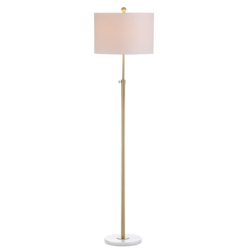 June 65" Adjustable Metal/Marble LED Floor Lamp