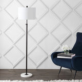 June 65" Adjustable Metal/Marble LED Floor Lamp