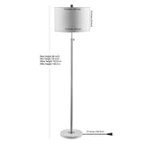 June 65" Adjustable Metal/Marble LED Floor Lamp
