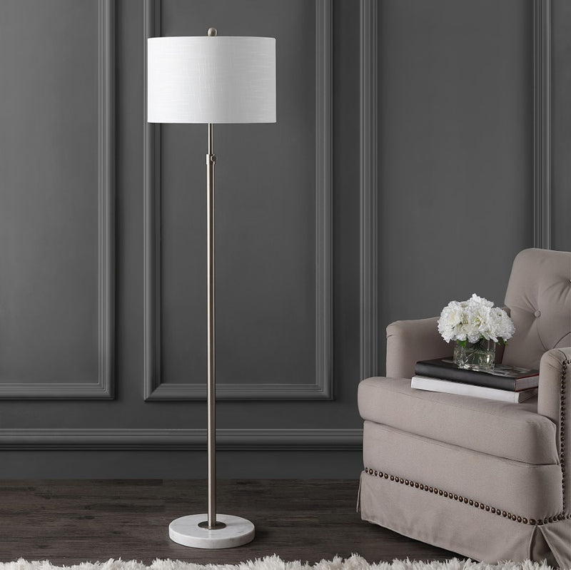 June 65" Adjustable Metal/Marble LED Floor Lamp