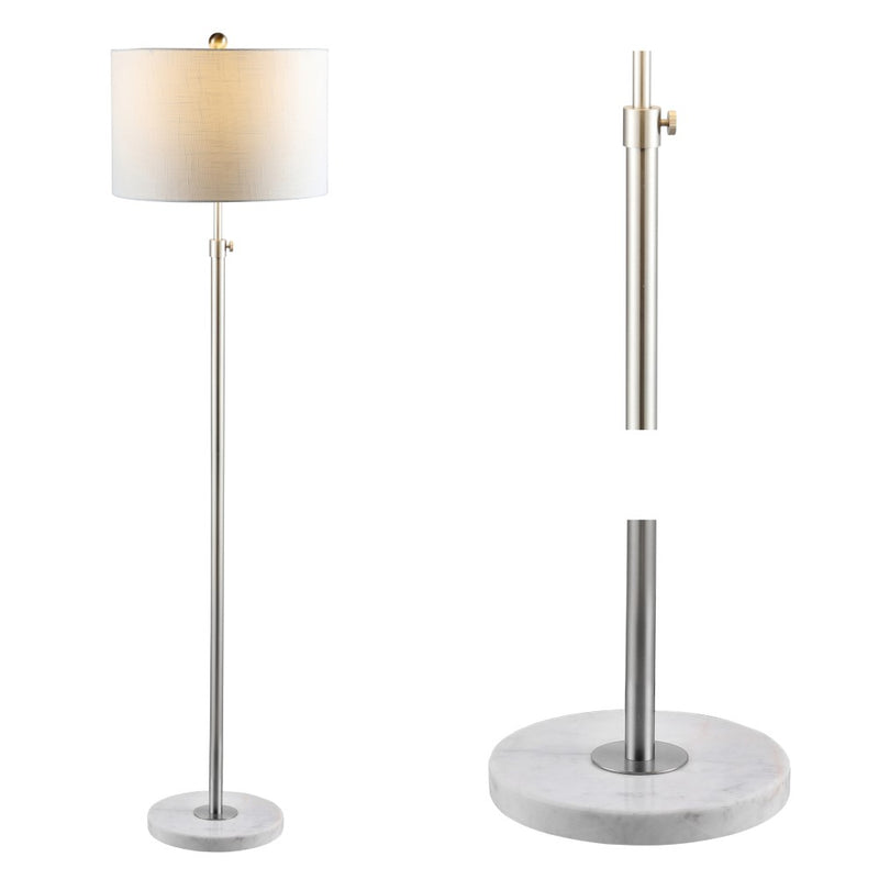 June 65" Adjustable Metal/Marble LED Floor Lamp