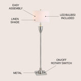 Othello 62" Metal LED Floor Lamp - JONATHAN Y