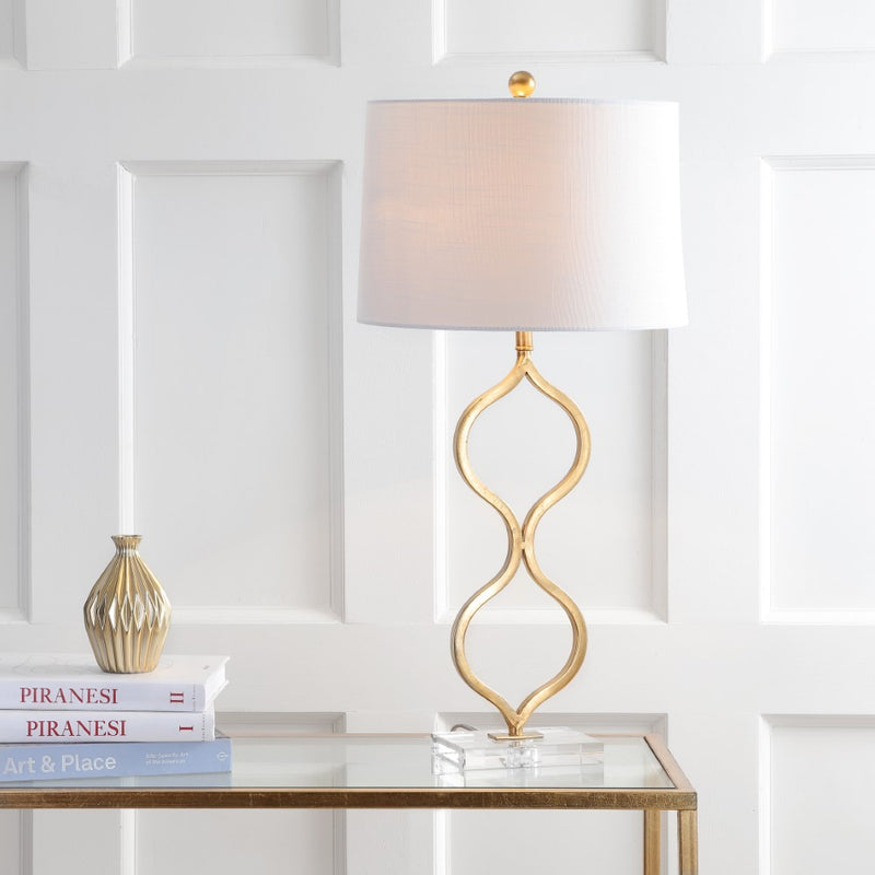 Levi 31.5" Metal/Crystal LED Table Lamp - JONATHAN Y