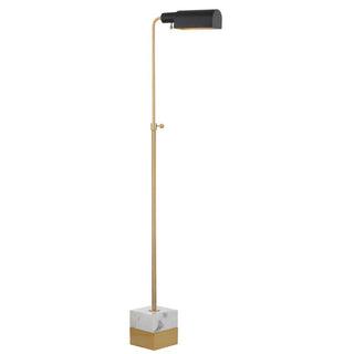 Iva 56.5" Adjustable Brass Library LED Floor Lamp - JONATHAN Y