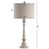 Regent 33" Rustic Resin LED Table Lamp - JONATHAN Y
